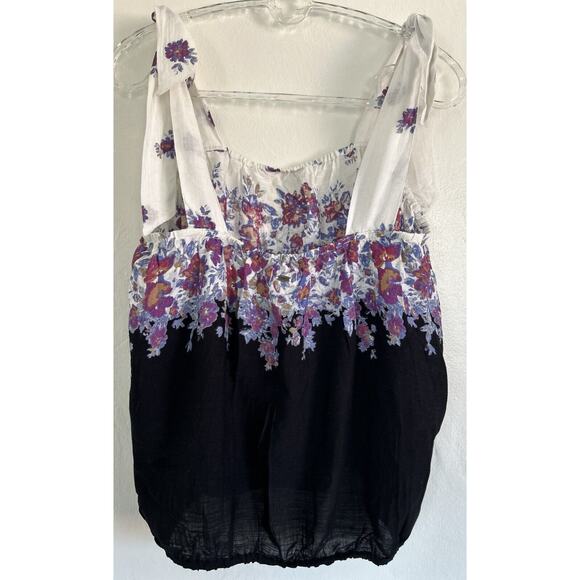 ONEILL Tank Top Size M Floral Babydoll Spaghetti Straps Aloha Surf Cami - Picture 4 of 8